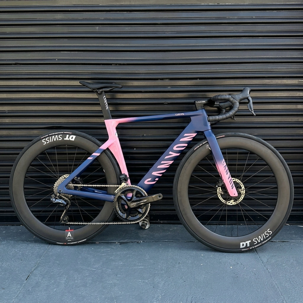 Canyon Aeroad CFR Custom — Navy & Pastel Pink