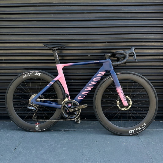 Canyon Aeroad CFR Custom — Navy & Pastel Pink